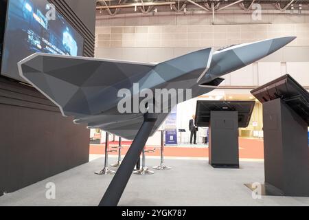 A model of the next-generation fighter jet "GCAP" (Global Combat Air ...