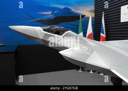 A model of the next-generation fighter jet "GCAP" (Global Combat Air ...
