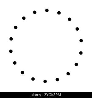 Loading icon. Circle dot pattern. Animated progress symbol. Vector illustration. Stock Vector