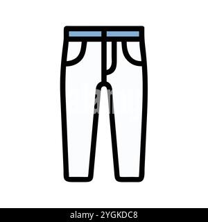 simple vector illustration of a jeans , in a simple and clean style, for business and fashion graphics. clothing flat illustration. Stock Vector