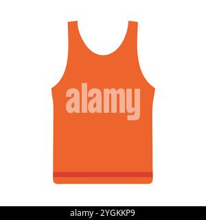 simple vector illustration of a tank top , in a simple and clean style, for business and fashion graphics. clothing flat illustration. Stock Vector