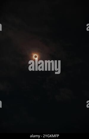 The 2024 Great American Eclipse taken just outside Austin, Texas. Stock Photo
