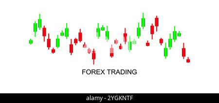 candlestick chart, technical forex trading concept market psychology, financial analysis, data analysis, quantitative analysis, qualitative analysis i Stock Vector