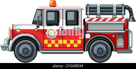 Detailed vector of a fire truck Stock Vector