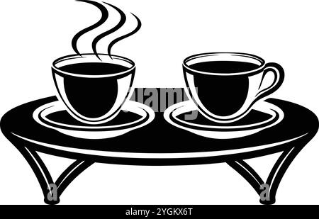 Coffee or tee table vector icon on a white background Stock Vector