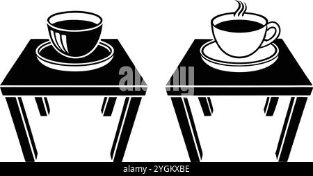 Coffee or tee table vector icon on a white background Stock Vector