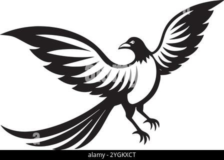 Nice bird vector art illustration on a white background Stock Vector
