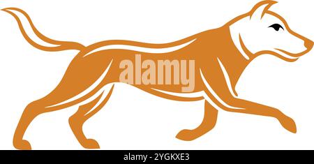 A Dog vector art illustration on a white background Stock Vector