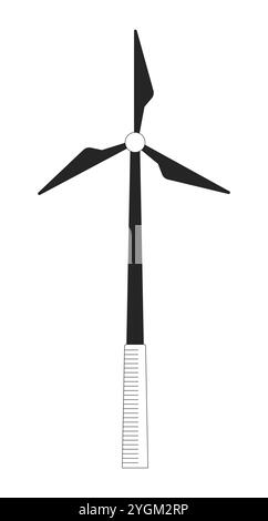 Sustainable wind turbine 2D cartoon object Stock Vector Image & Art - Alamy