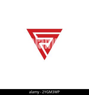 FD Logo Design. Letter FD Triangle Icon Stock Vector