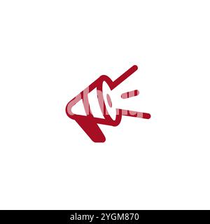 Megaphone Logo vector design template. loudspeaker icon vector. Stock Vector