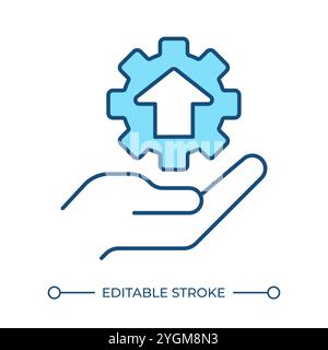 Efficiency improve RGB color icon Stock Vector