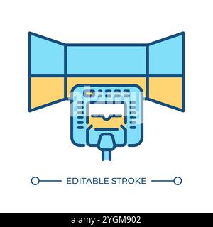 Flight simulator RGB color icon Stock Vector