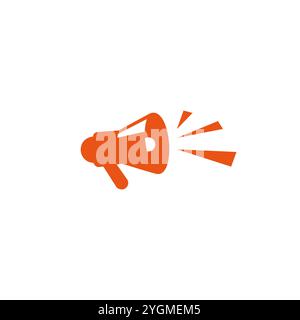 Megaphone Icon Vector Logo Design Template. Stock Vector