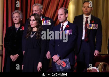 File photo dated 11/11/23 of the Prince and Princess of Wales attending the Royal British Legion Festival of Remembrance at the Royal Albert Hall in London. The Princess of Wales is to attend both the Remembrance Sunday service at the Cenotaph and the Festival of Remembrance at the Royal Albert Hall on Saturday, Buckingham Palace has announced. Issue date: Friday November 8, 2024. Stock Photo