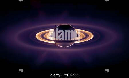 Saturn planet and rings on space, Sci-fi fantasy wallpaper. Elements of this image furnished by NASA Stock Photo