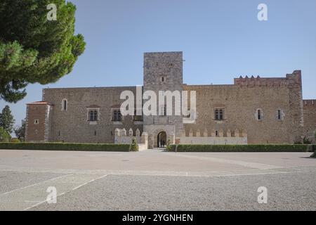 Perpignan, France - 24 Aug, 2024: Palace of the Kings of Majorca (Palais des Rois de Majorque), a tourist landmark in Perpignan, France Stock Photo