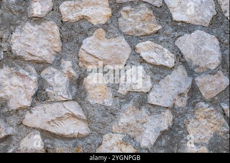 background with modern cement binder stone wall Stock Photo