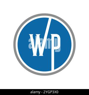 initial letter wp icon logo design template Stock Vector