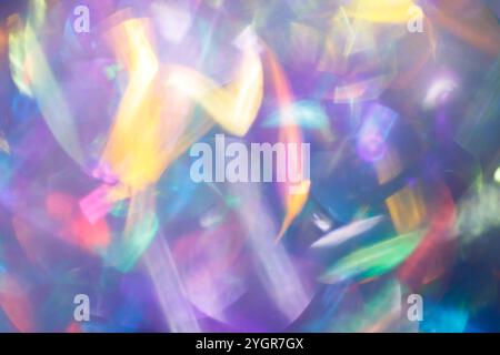 Abstract Holographic Background with Bokeh Light Stock Photo