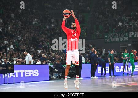 2 Tyler Dorsey of Greece plays during the FIBA EuroBasket 2025, Quarter ...