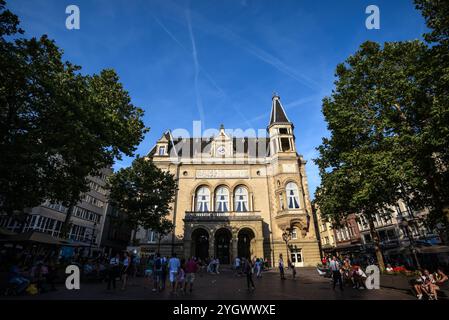 Historic Cercle Municipal Building at Place d'Armes on a Summer Day - Luxembourg City Stock Photo