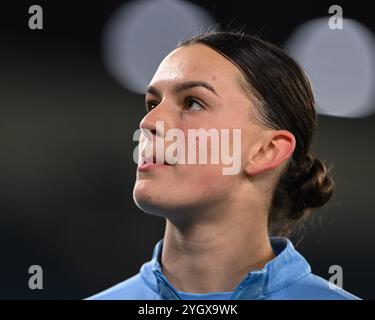 Manchester, UK. 08th Nov, 2024. Naomi Layzell of Manchester City Women warms up ahead of the Barclays Women's Super League match Manchester City Women vs Tottenham Hotspur's Women at Etihad Stadium, Manchester, United Kingdom, 8th November 2024 (Photo by Cody Froggatt/News Images) in Manchester, United Kingdom on 11/8/2024. (Photo by Cody Froggatt/News Images/Sipa USA) Credit: Sipa USA/Alamy Live News Stock Photo