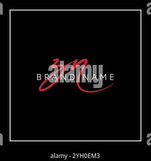 Initial Signature Logo for Letter ZN - Vector Logo Template in Handwritten Signature Style Stock Vector