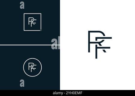 RF Minimal Vector Logo - Simple Business Logo for Monogram R and F Stock Vector