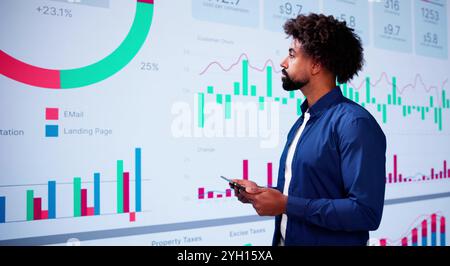 Business AI Data Software. Information Report Research Stock Photo