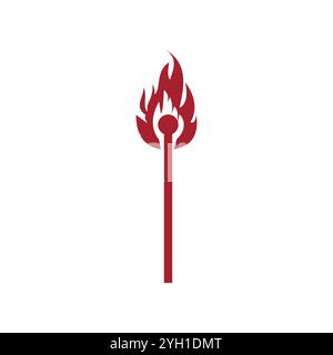 match stick icon logo design template Stock Vector