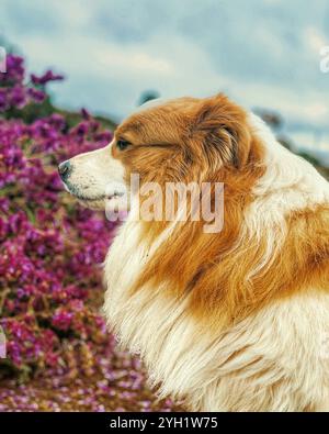 Border Collie from the side Stock Photo