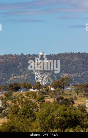 Cambridge, Tasmania Australia - December 29 2022: Mount Pleasant Radio Observatory on a wooded hill top in southern Tasmania Stock Photo