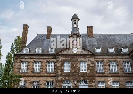 Architectural detail of the medieval castle of Flers in Normandy, France Stock Photo