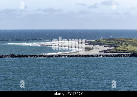 North beach Helgoland dune photographed from Oberland, Helgoland, North Sea, Pinneberg district, Schleswig-Holstein, Germany, Europe Stock Photo