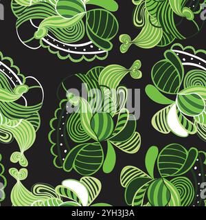 Colorful striped bush endless wallpaper design; abstract paisley with stripes to print textile, bandana Stock Vector