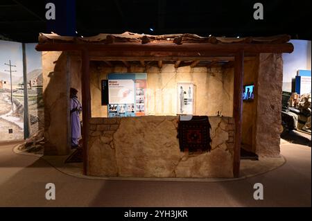 Diorama of an Afghan Taliban Terrorist hut at the US Army airborne and