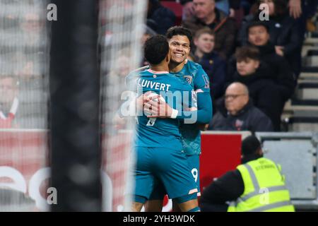 Goal 0-3 Evanilson #9 of Bournemouth F.C celebrates his goal during the ...