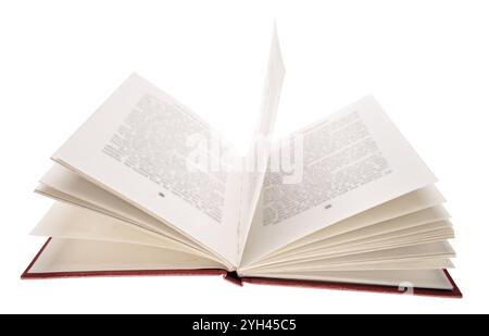 Open book on white background Stock Photo