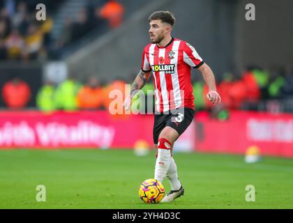 Wolverhampton, UK. 09th Nov, 2024. Ryan Manning of Southampton during the Premier League match Wolverhampton Wanderers vs Southampton at Molineux, Wolverhampton, United Kingdom, 9th November 2024 (Photo by Gareth Evans/News Images) in Wolverhampton, United Kingdom on 11/9/2024. (Photo by Gareth Evans/News Images/Sipa USA) Credit: Sipa USA/Alamy Live News Stock Photo