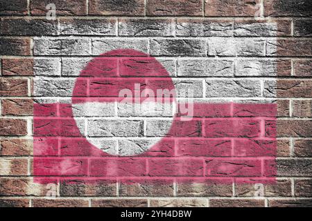 flag of Greenland painted on brick wall Stock Photo - Alamy