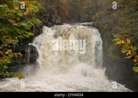 Falls of Falloch, near the village of Crianlarich, Scotland Stock Photo