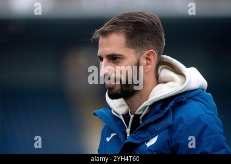 Theodoros Dedes (TSG Hoffenheim, Trainer), GER, TSG 1899 Hoffenheim vs VfL Wolfsburg, Google Pixel Frauen Bundesliga, 9. Spieltag, Saison 2024/2025, 09.11.2024 DFB regulations prohibit any use of photographs as image sequences and/or quasi-video Foto: Eibner-Pressefoto/Michael Memmler Stock Photo