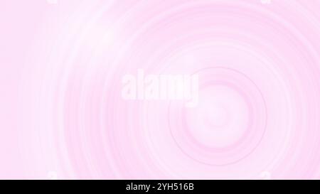Subtle and romantic pink and white concentric radial circle patterns. Abstract full frame modern bright and vibrant background with copy space. Stock Photo