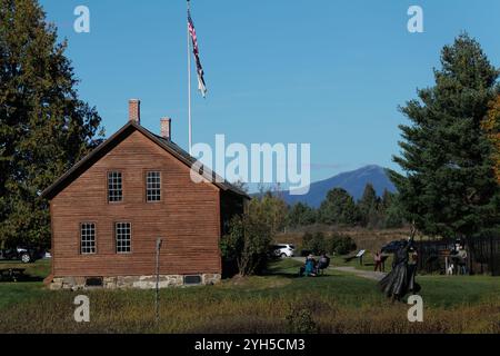 The John Brown homestead and farm in North Elba, New York of the famous abolitionist and anti-slavery advocate John Brown Stock Photo