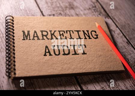 Business and finance concept. On the table are a notebook, a pen, documents and a folder with the inscription - AUDIT Stock Photo