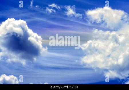 Blue and white cloudy skies, Australia Stock Photo
