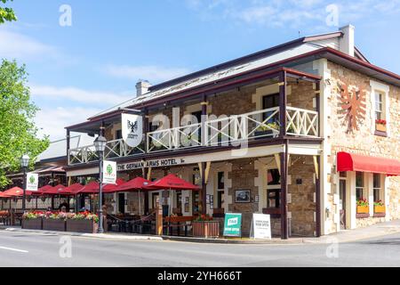 The German Arms Hotel (1839), Main Street, Hahndorf, Adelaide Hills Region, South Australia, Australia Stock Photo