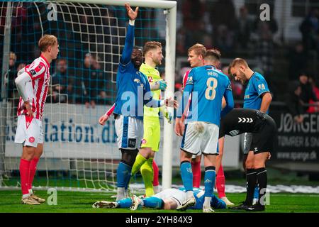 Lyngby, Denmark. 10th Nov, 2024. 3F Superliga-kampen mellem Lyngby Boldklub og AaB paa Lyngby Stadion, soendag den 10. november 2024. Credit: Ritzau/Alamy Live News Stock Photo