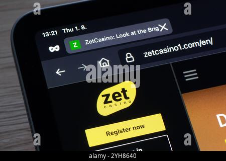 Schermata del sito Zetcasino su dispositivi mobili